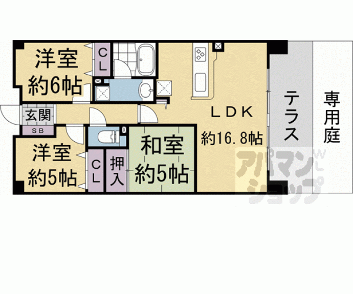 【パデシオン京都五条】間取