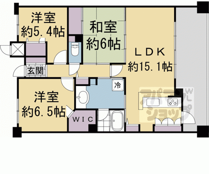 【パデシオン丸太町】間取