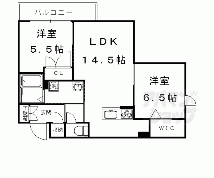 【シャーメゾンウエスト二条】間取