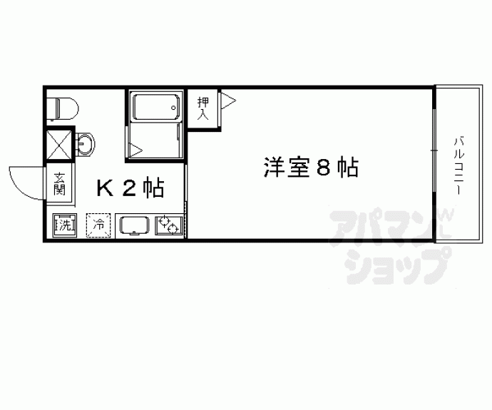 【フラッティ壬生】間取