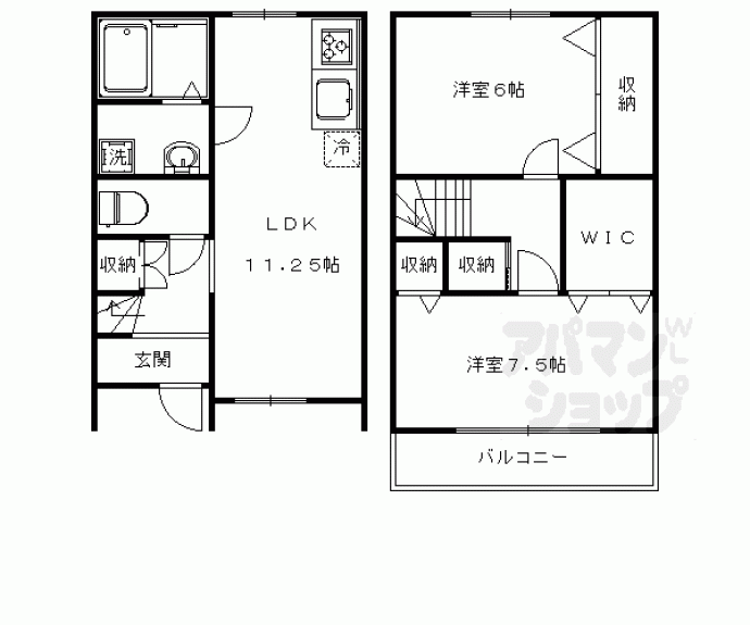 【セントフィオーレ太秦天神川Ⅱ】間取