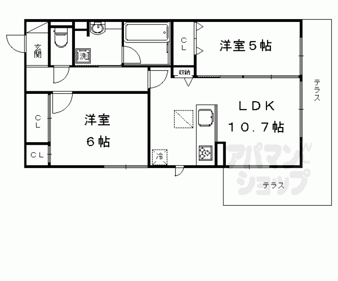 【ボヌール壬生】間取