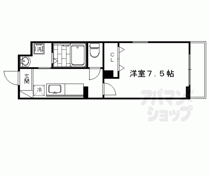 【バンブス西院】間取