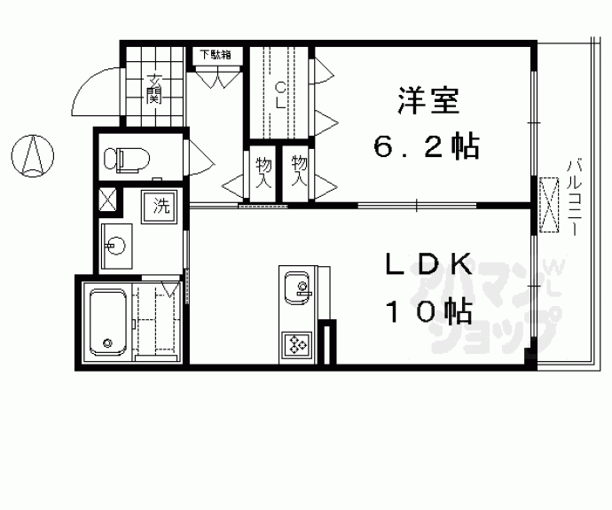 【シャーメゾン梅小路】間取