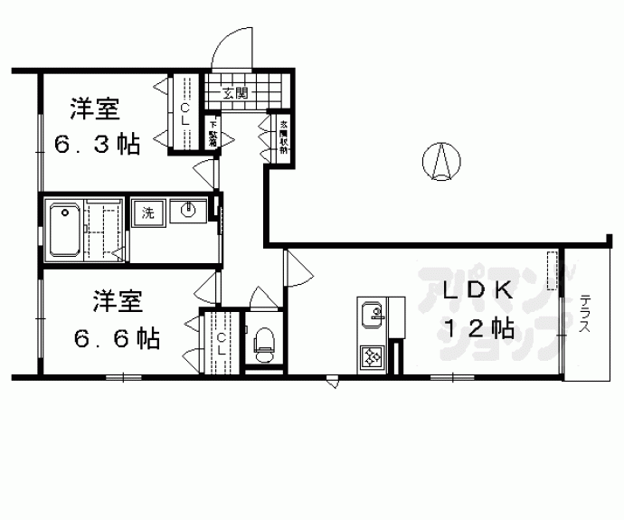 【シャーメゾン梅小路】間取