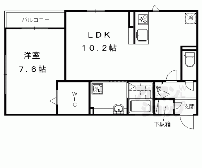 【ラ・セゾン嵐山】間取