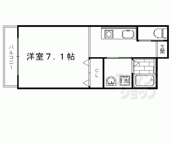 【TK FLAT 西京極】間取