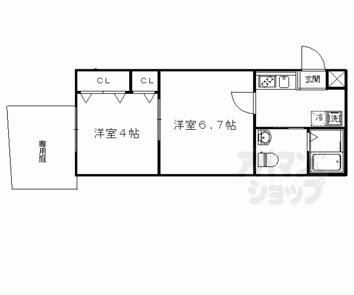 【アールグランツｎｉｃｏ西院】間取