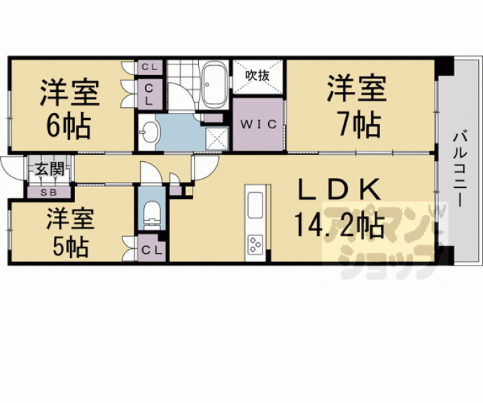 【ル・パルトネール京都御屋敷町】間取