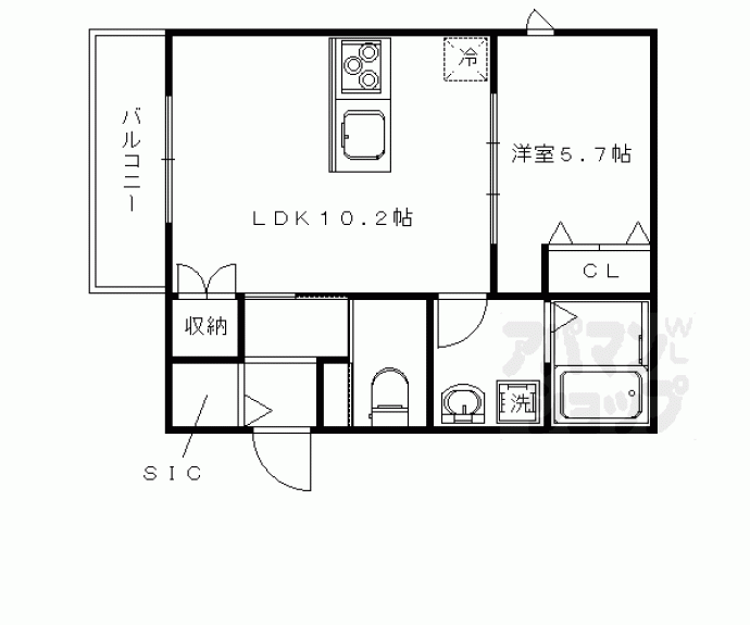 【エルメゾン太秦安井】間取