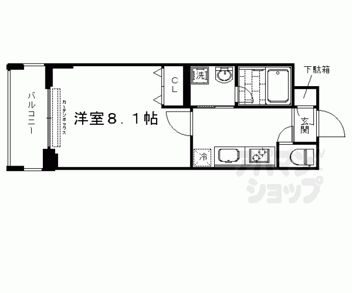 【ベラジオ京都西院ウエストシティ】間取