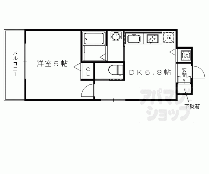 【アクアプレイス京都西院】間取