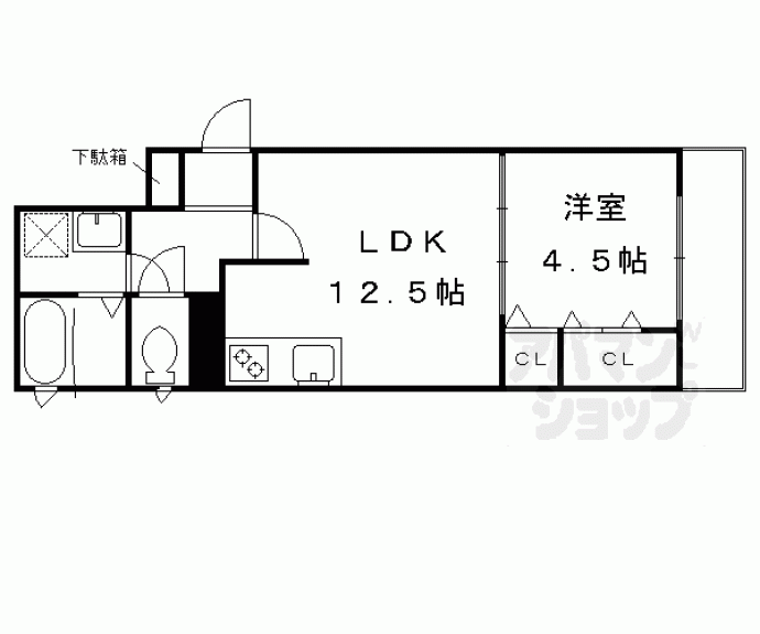 【カーサ・フェリーチェ丸太町】間取