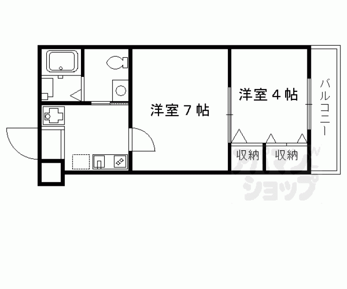 【ｎｉｃｏ西京極】間取