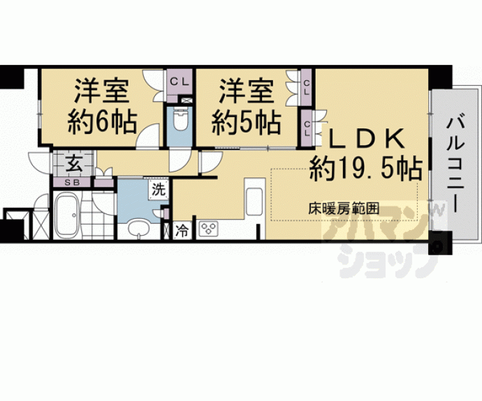 【ライオンズ嵯峨天龍寺若宮　西の邸　東の邸】間取