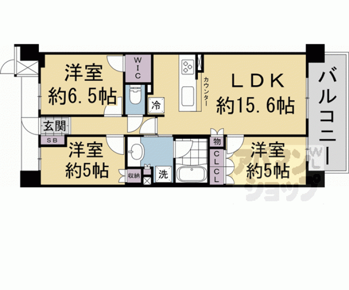 【ライオンズ嵯峨天龍寺若宮　西の邸　東の邸】間取