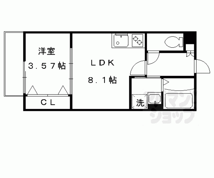 【グランツ京都花園】間取