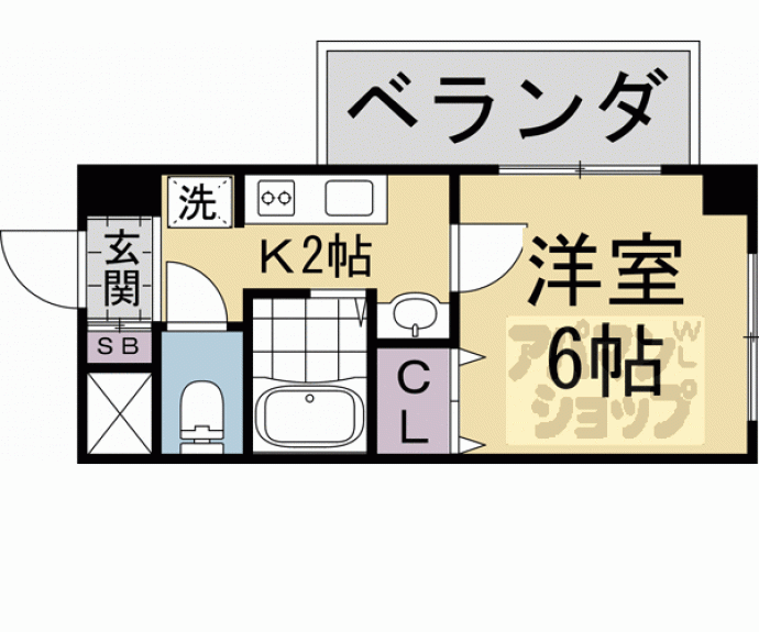 【Ｕｎ　Ｃａｓｔｅｌｌｏ　西院】間取