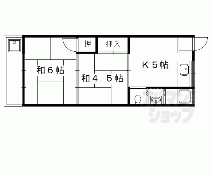 【弥栄マンション2】間取