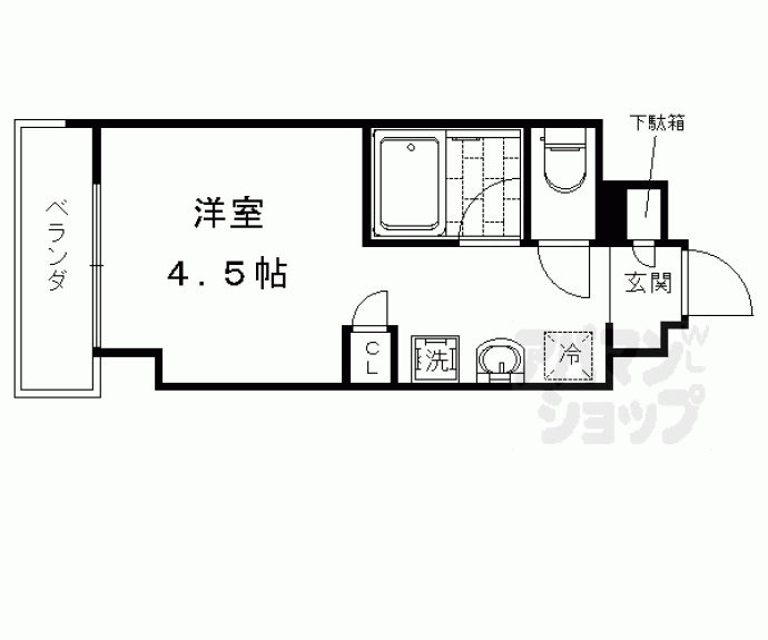 【キャンパスヴィレッジ京都西京極】間取