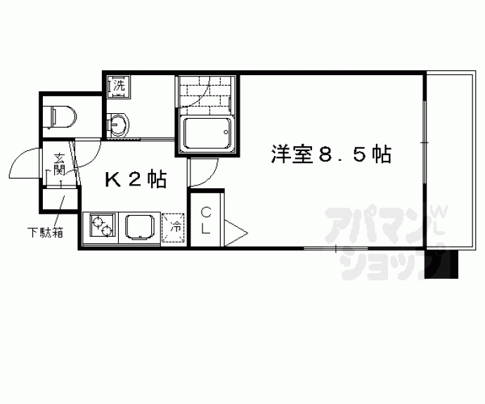 【ベラジオ京都西院ウエストシティⅡ】間取