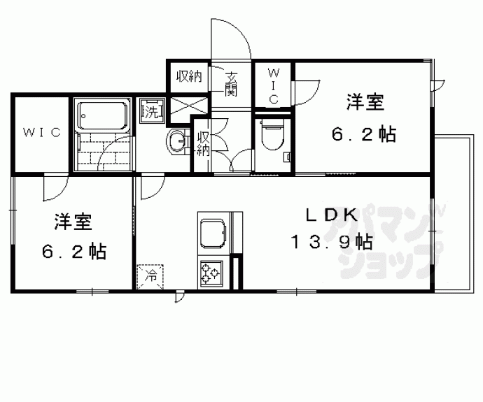 【シャーメゾン２１Ｋ】間取