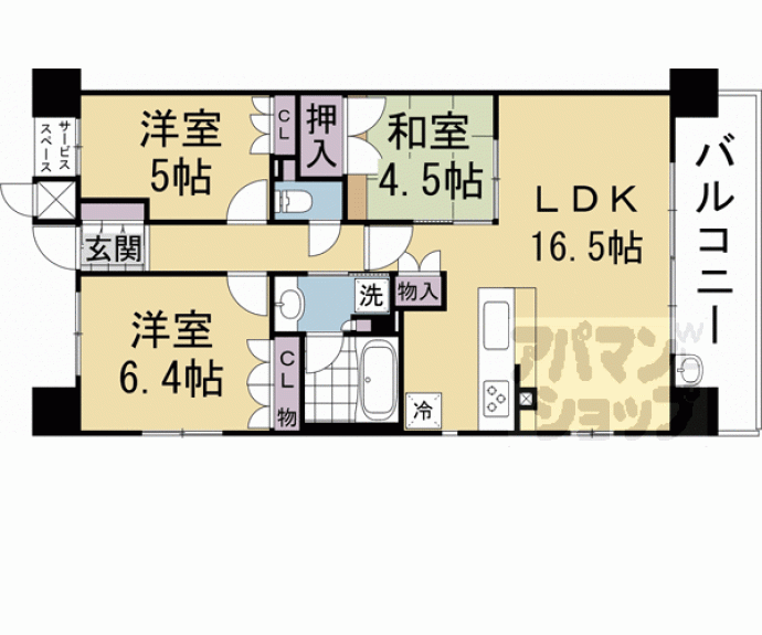 【ジオ京都嵯峨嵐山】間取