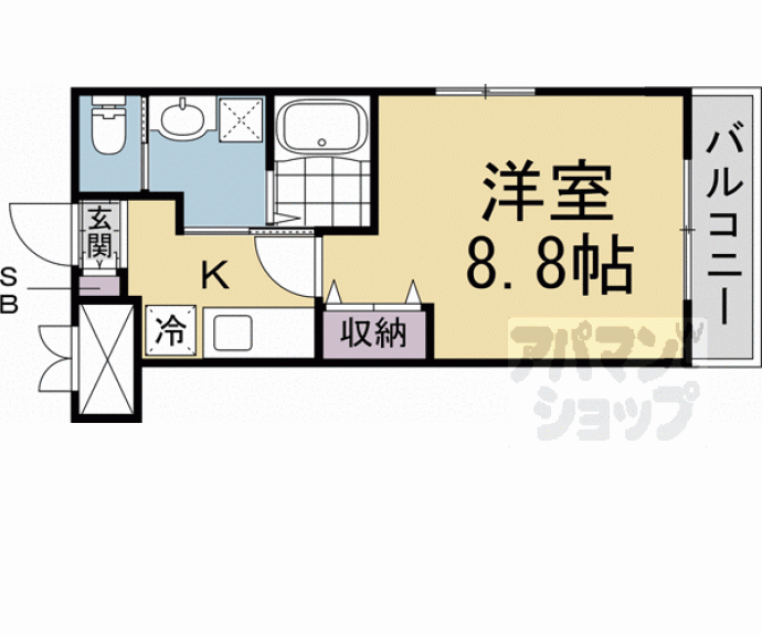 【サンライズ西院】間取