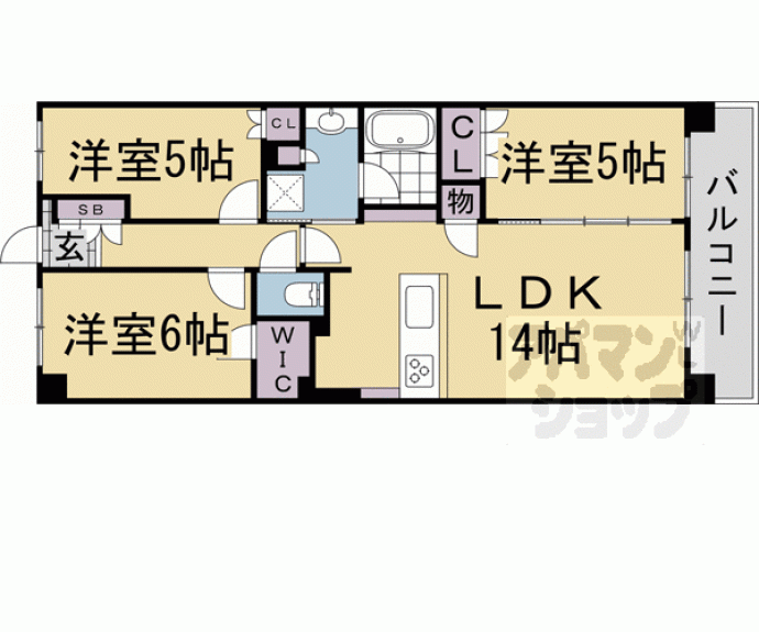 【ローレルコート京都太秦天神川】間取