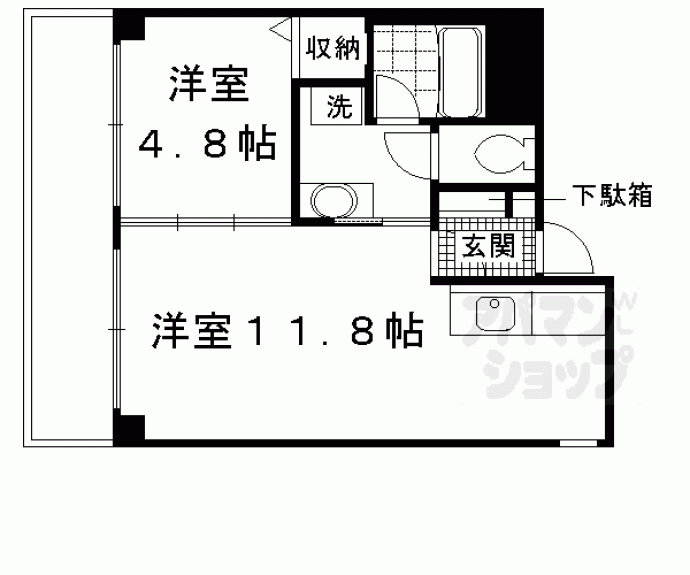 【ばうはうす桃山】間取