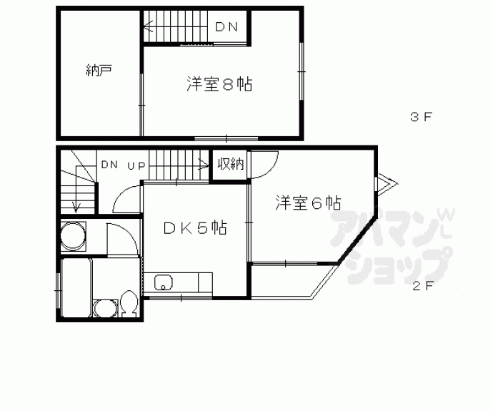 【新町１２丁目貸家】間取