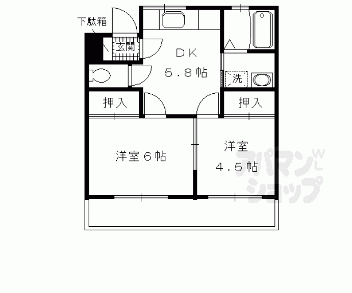 【睦コーポ】間取