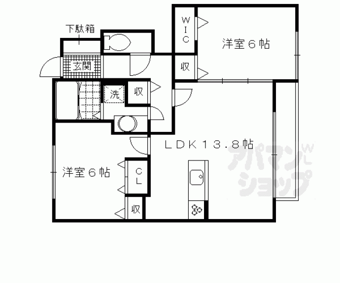 【ＤＡＮＲＡＮ　Ｂ棟】間取