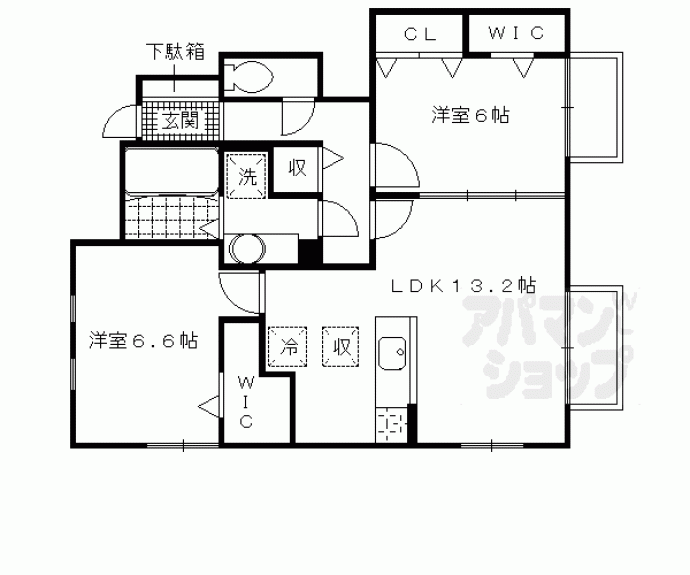 【ＤＡＮＲＡＮ　Ｂ棟】間取