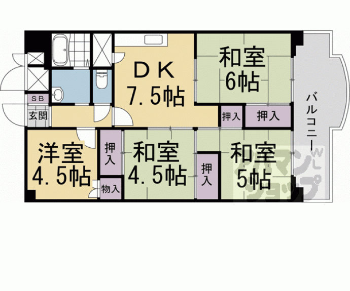 【向島ニュータウン 3街区 F棟】間取