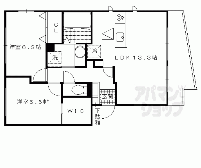 【エーデルハイム東香園】間取
