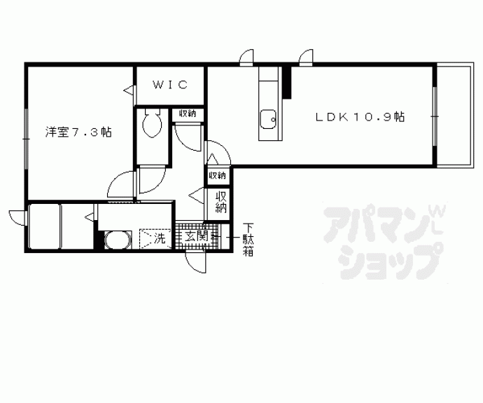 【シャーメゾン京都稲荷】間取