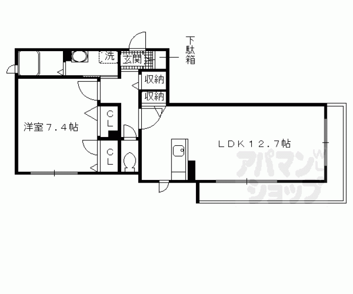 【シャーメゾン京都稲荷】間取
