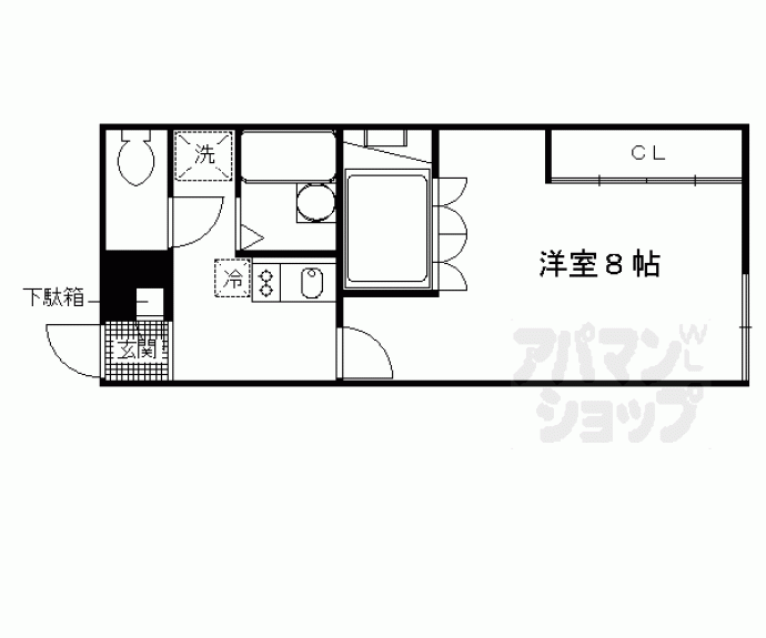 【レオパレス五ヶ庄　Ⅱ】間取