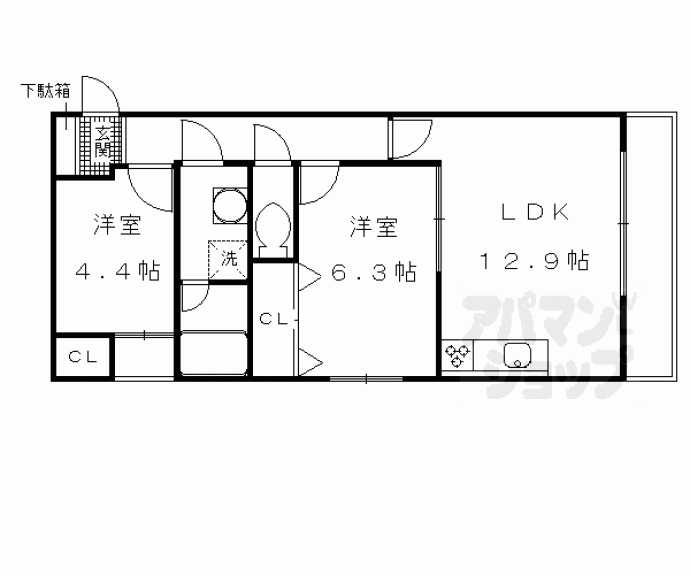 【サクシード桃山ＷＥＳＴ】間取