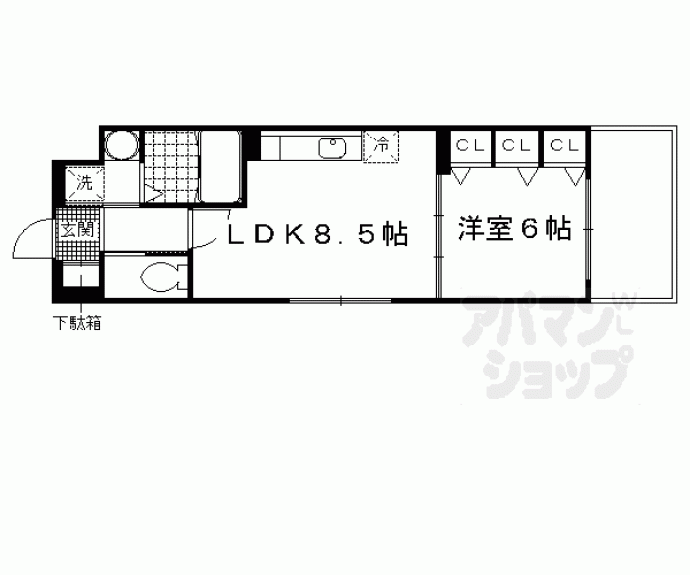 【加賀屋町マンション】間取