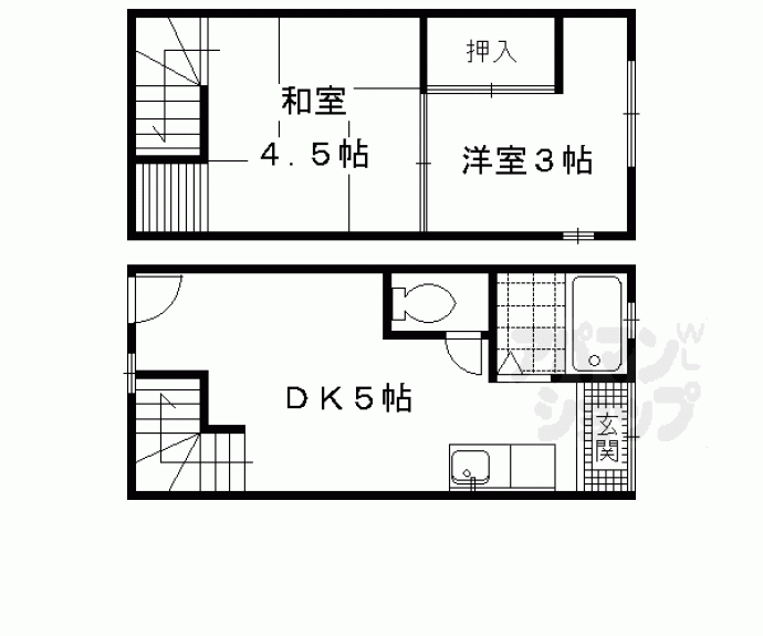 【京町1丁目貸家】間取