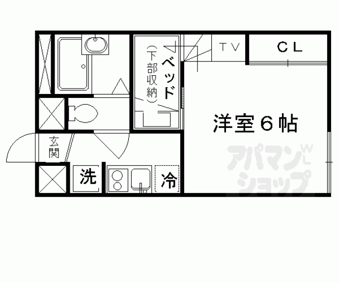 【レオパレス京都鷹峯】間取