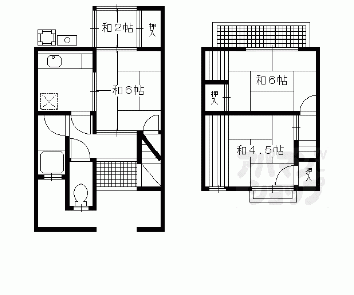 【向島吹田河原町貸家54-3】間取