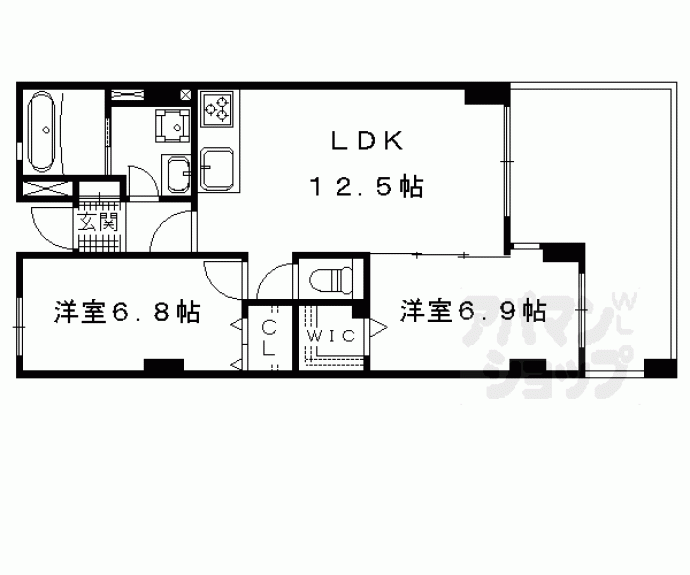 【エバー・グリーン宇治】間取