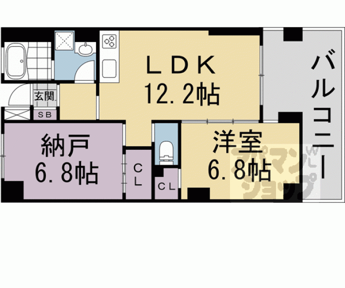 【エバー・グリーン宇治】間取