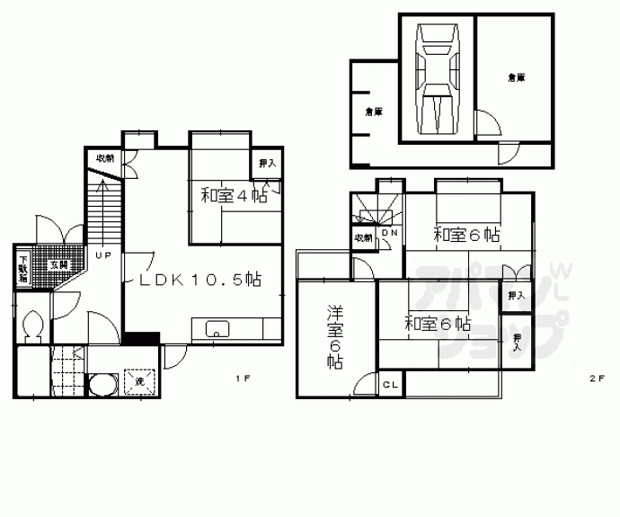 【羽束師鴨川町貸家】間取