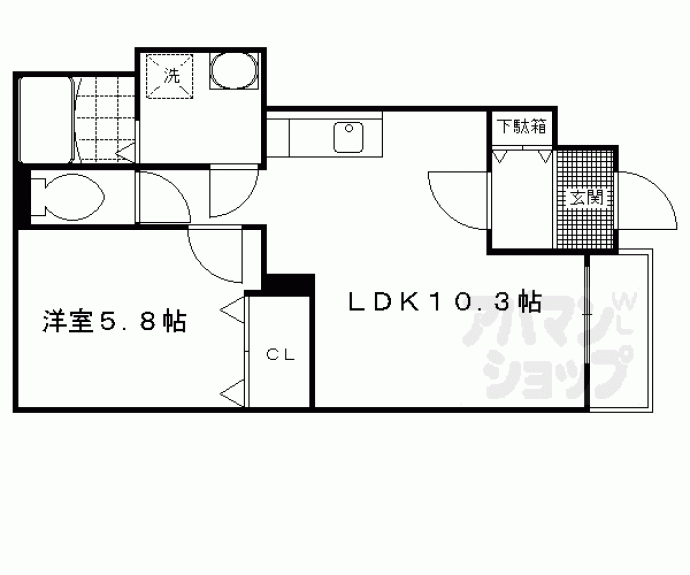 【コンフォール菟道】間取