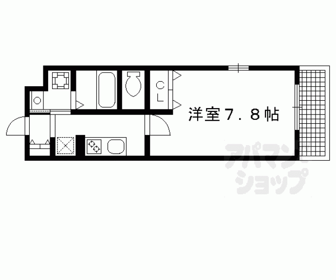【ロン　ボヌール　宇治】間取