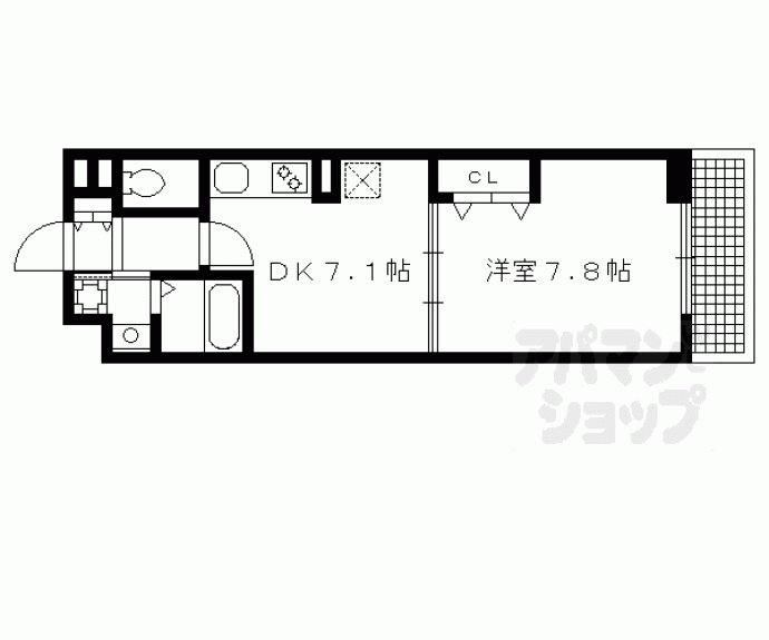 【ロン　ボヌール　宇治】間取